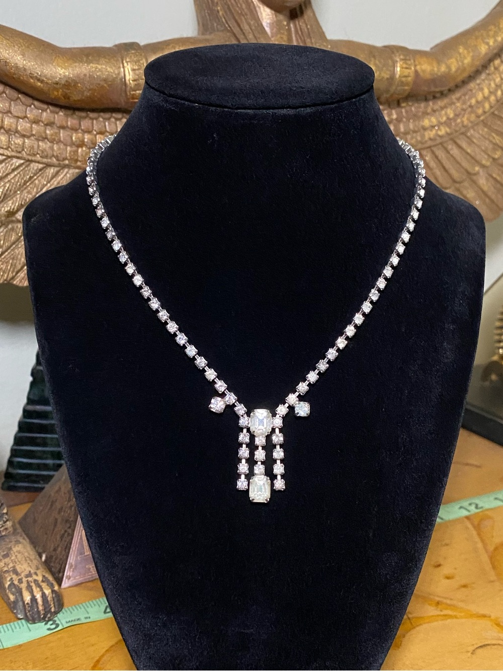 Vintage Classic Crystal Drop Necklace - Women Jewelry